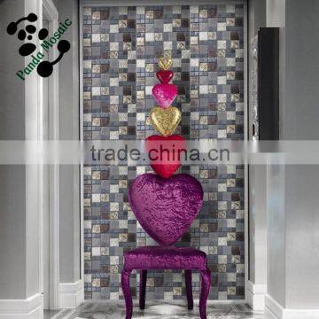 SMP19 New Arrived Mosaic Puzzle Metal Mixed Mosaic Glass Mosaic Tile photo-2