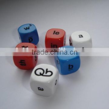 factory direct supply 6 sides acrylic game dice,can choose your own logo