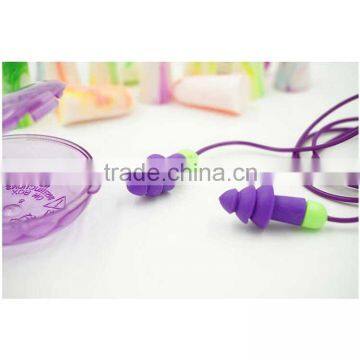 Silicone Gel Purple and Green Earplugs With Box photo-3