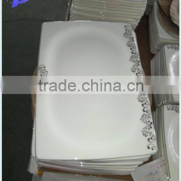 6 people luxury silver 45% bone china dinner set