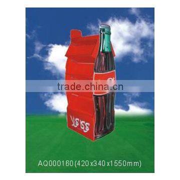 Customized Cardboard Display Stand For Wine Bottle/for coca cola