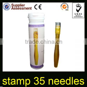 Cosmetic Stamp Derma With 35 Titanium Gold Needles Derma Roller