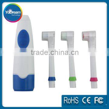 Electric Massage Toothbrush With 3 Brush Heads Vibration Massager