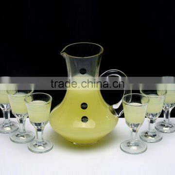 800ml high white mateiral shot glass decanter sets