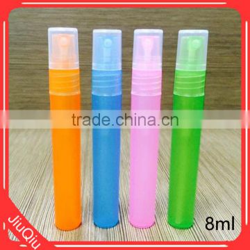 8ml clear Plastic PP bottle with white color fine mist sprayer