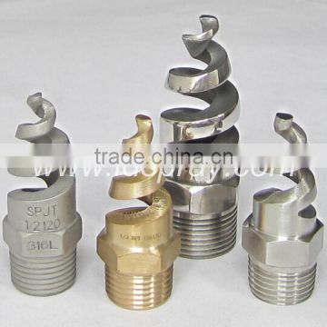 Stainless steel water spiral or corkscrew or pigtail or helix spray nozzles