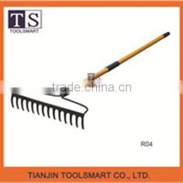 garden lawn tool grass rake with long handle