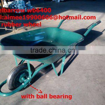 WB6400 construction wheelbarrow with ball bearing solid wheel