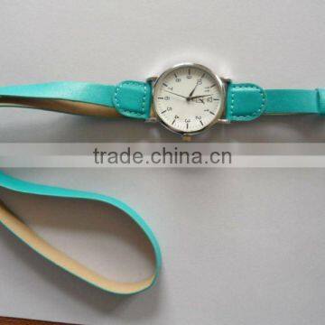 2012 long leather strap wrist watches ladies