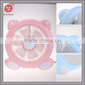 10 inch colorful box table fan with rotaing louvre