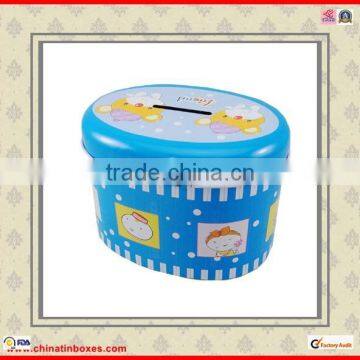 With Handle Oval Money Metal Tin photo-4