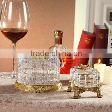 Italian Style Home Decorative Table Clock, Classical Brass With Crystal Desk Clock (BF01-0202-1) photo-3