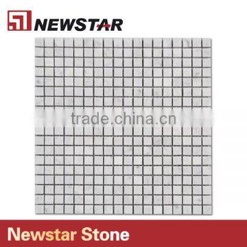 Newstar White Marble Honed Bathroom Backsplash Shower Walls Tile Mosaic photo-4