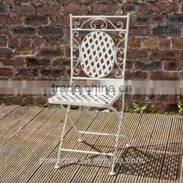 Powerlon Vintage Wrought Iron Folding Patio Chair photo-6