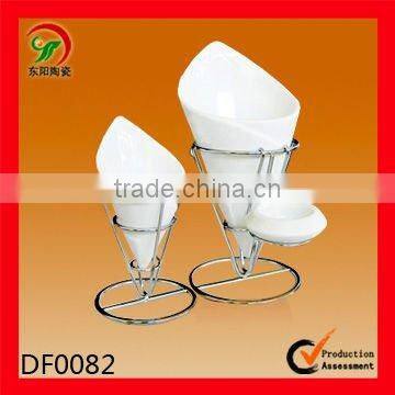 Factory direct wholesale ceramic fries cup