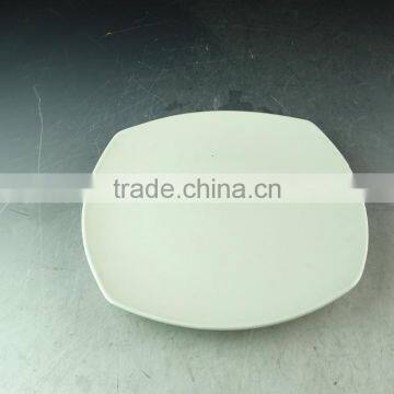 Wholesale White Ceramic Square Flat Dinner Plate for Daily Use photo-2