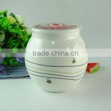 Stock High Quality Candy White Porcelain Sugar Pot With Lid photo-2
