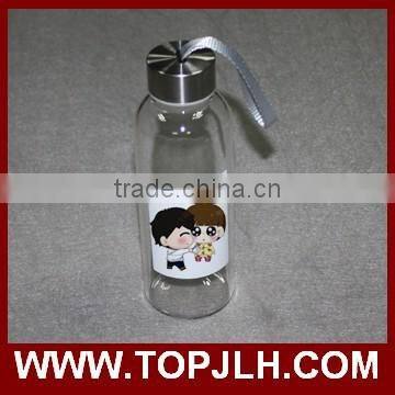 Custom Logo Printed Promotion Gift Glass Water Bottle for Sublimation photo-2