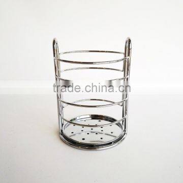 WI2910 D11CM Square Chrome Metal Wire Utensils Holder photo-2