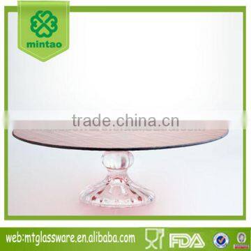 colorful large fruit glass plate tray with base