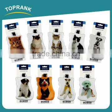 Toprank Custom Made Shaped Cute Cartoon Animal PVC Luggage Tag Portable Secure Travel Luggage Tag