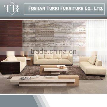 Modern Luxury Furniture White Italy Geniune Leather Living Room Sofas photo-2