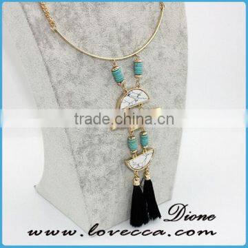 Fashion Design Simple Gold Chain Necklace Gemstone Chain Necklace photo-3