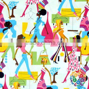 Wholesale 100% Cotton Fabric Printed Flower Cotton Fabric Cotton Knitted Ripple Fabric photo-3