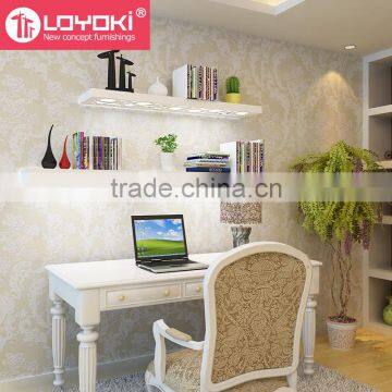 Hot Sale Carving Flower Floating Shelf Home Wall Display MDF Wood Set of 3 Wall Mount Shelf photo-4