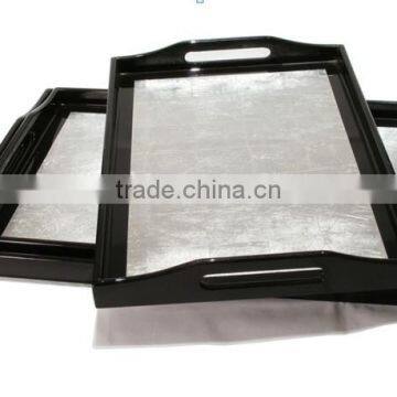 Silver Lacquer Serving Tray photo-5