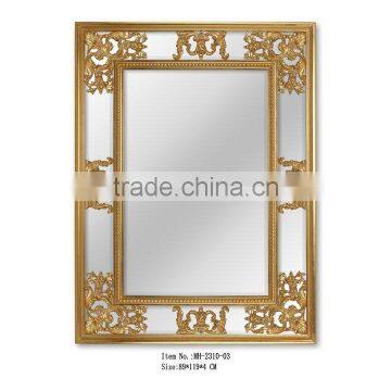 Fancy Gold Leaf Polyresin Wall Mirror on Sale photo-2