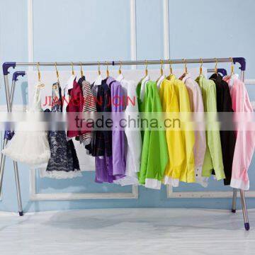 Extendable X-type stainless steel portable drying clothes rack