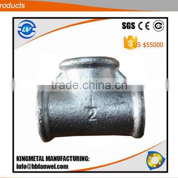 beaded with ribs 130 tee Malleable Iron Pipe Fitting