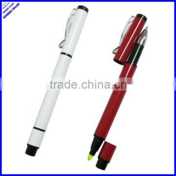 2014 new designer double sided pen,2 in1 highlighter pen