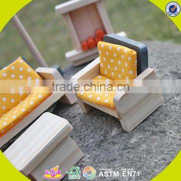 Wholesale Kids Furniture Toys Wooden Doll House Furniture Best Children Wooden Miniature Doll House Furniture W06B055-S photo-6