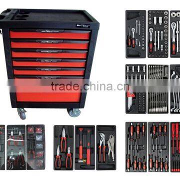 LB-345 197pcs 7 layers hand tool set in iron metal cabinet