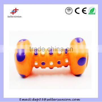 Eco-friendly soft rubber dumbbell pet toy