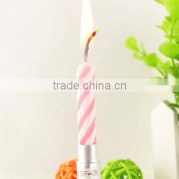 Music Colour Screw Thread Birthday Candle Wholesale