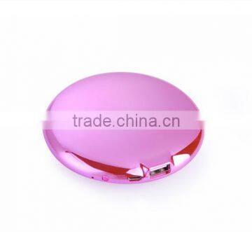 7000mAh Round Mirror Shape Portable Charger Power Bank photo-5