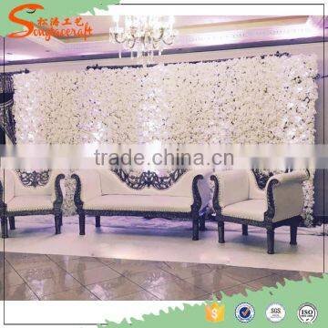Artificial Flower for Wall Decoration/ SongTao 20160802 Wholesale Rose Flower Wall Artificial White Flower Wedding photo-2