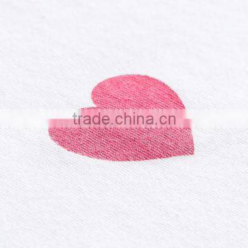 Lovely Heart Pattern Design Custom Printing 100% Cotton Custom O Neck Women White t Shirt photo-6