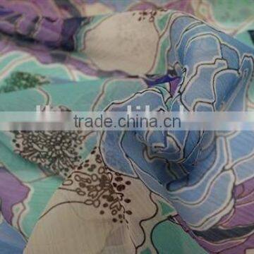 75D printed chiffon yoryu fabric