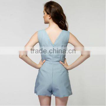 New Fashion Korean Style Women Casual Romper Sleeveless Short Adult Romper photo-2