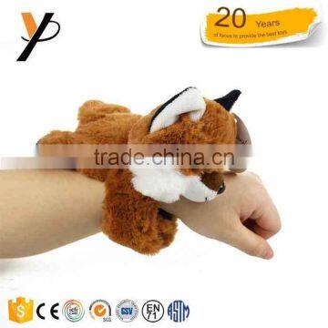 Animal novelty fox plush slap band plush toy with EN71