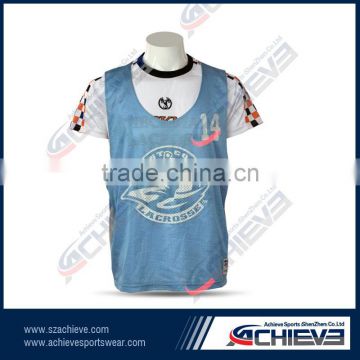 Custom reversible team training lacrosee jerseys gym shooting sublimation mesh lacrosse shirts active league suits wear gear