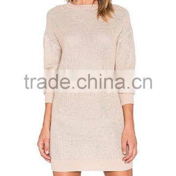 2016 hot sale light pink girls cheap sweater dresses wholesale