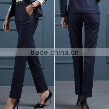 2017 New Korean Female Occupation With High-grade Striped Suit Trousers Pants Straight Legged Trousers Custom photo-2