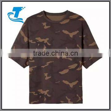 New Season green camouflage extra wide version loose short sleeved T-shirt