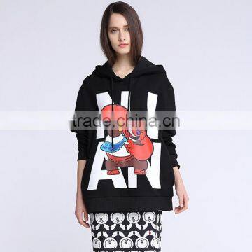 Wholesale Black Soft Women Stylish Hoodies photo-1