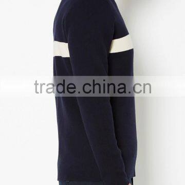 Excellent Navy Cashmere Pullover Wool Sweaters for Men photo-5